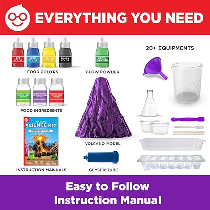 Doctor Jupiter Erupting Volcano Science Kit for Kids Ages 8+ | Birthday Gift Ideas for Boys 8-9-10-11-12 Year Olds | STEM Learning & Educational Science Projects