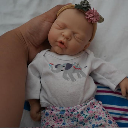 Lifelike Reborn Baby Dolls - 12-inch Full Silicone Newborn Girl, Real Life Baby Dolls with Clothes & Feeding Accessories Set for Kids Age 3+