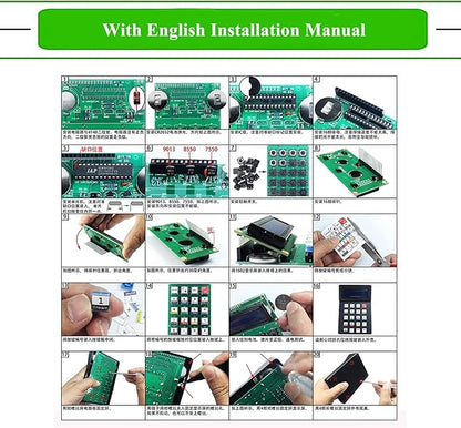 Electronic Calculator Soldering Practice Kit Desk Calculator Soldering Project Kit Electronic DIY Kits with 1602 LCD Display HUAGZIMO