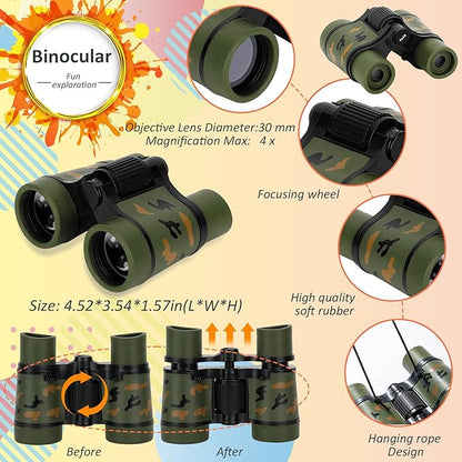 Walkie Talkies for Kids Toys Boys Gifts Aged 5+ Long Range 2 Way Radio for Camping Hunting Hiking Outdoor Game 6 7 8 9 10 Year Old Birthday Present for Kids