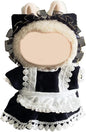 17cm Doll Clothes Set, Cute Girls Doll Outfits, 3 PCS Black Maid Style Dress Outfits Exquisite Accessories