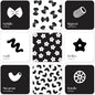 Pasta for Baby High Contrast Cards Sensory Toy Learning Activity Large Black and White Flash Cards Newborn Tummy Time Play 0+ Months Infant Essentials Curious Baby Activity Gift Set