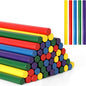 50 Pcs Rhythm Sticks for Kids Classroom Activities, 5 Colors 8 Inch Set of Music Sticks, Wooden Percussion Musical Instruments for Girls and Boys(Bright Color)