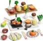 Wooden Play Food Sets for Kids Kitchen, Farm to Table, Play Kitchen Accessories Cutting Vegetables Toy, Pretend Play Food Cooking Games, Learning Resources Food for Kids 3+