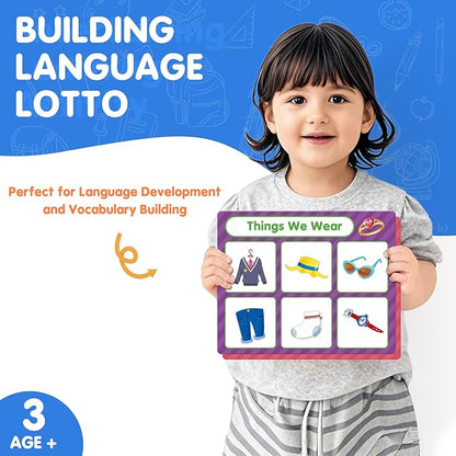 EAMAY Building Language and Matching Games Set with 6 Sorting Mats and 36 Everyday Objects Pieces Special Education Classroom,Sorting Toys for Toddlers 1-3