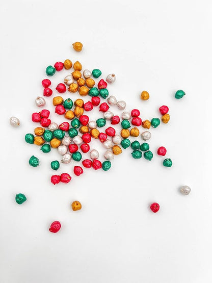 Colored Chickpeas for Sensory Play and Sensory Bins - Many Different Seasonal Colors (4 Cups, Christmas2)