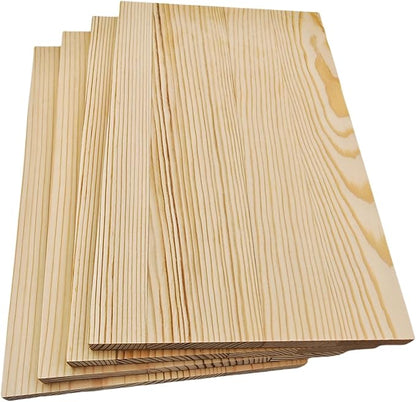 4PCS Rectangle Wood Boards Unfinished Wood Blocks for Crafting, 9.8x5.9x0.4in Blank Whittling Wooden Blocks for Wood Carving,Painting & Burning