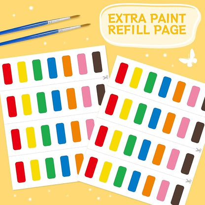 Paint with Water Coloring Books for Toddlers,Mess Free Watercolor Painting Papers for Kids Water Color Paint Kit Art Craft Birthday Gift for Ages 1-3,4-8(Dinosaurs)