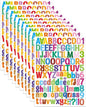 Uniclife 10 Sheets Letter Stickers, 1260 Pcs Scrapbook Stickers, 1 Inch Vinyl Number Alphabet Sticker, Self-Adhesive Stick on Letters for Mailbox Bottles Crafts Posters Decor