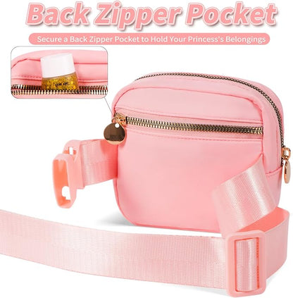 Birthday Gifts for 2 3 4 5 6 7 8 9 10 11 Year Old Girls - Mini Fanny Pack Cute Crossbody Bag Belt Bag Trendy Stuff,Graduation Gifts for Girls Teens Kids Daughter Sister Her - Peach,M