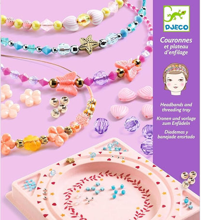 DJECO Headband Making Kit for Girls - DIY Fashion Headbands, Make Your Own Hair Accessories Set, Fun & Creative for Family & Friends - DIY Beaded Jewelry Kit & Craft for Kids Ages 10+