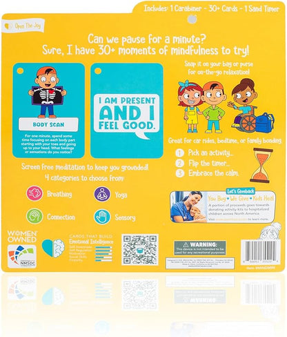Open The Joy Mindful Minute Cards for Kids - Mindfulness Activities, Stress Relief, Emotional Regulation Tools, and Calming Strategies - Ages 5 and Up