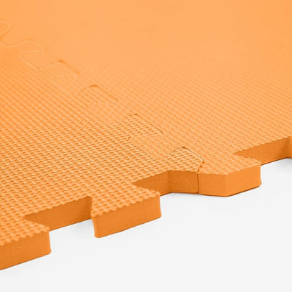FlooringInc's 1/2" Soft Non-Toxic Baby Play Mat, Toddler Playmat, Colorful Puzzle PlayMat, Floor Mats for Kids & Babies, EVA Foam Interlocking Tiles for Nursery & Playroom | Orange, 15 Tiles, 60 Sq/Ft
