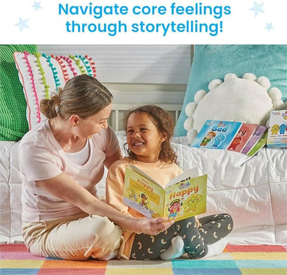 hand2mind Feelings Family Core Emotions Book Set, Social Emotional Books for Kids, Calm Down Corner Supplies, Calming Corner Items Kids, Toddler Learning Activities, Preschool Classroom Must Haves