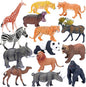 BOLZRA Safari Animals Figures Toys, Realistic Jumbo Wild Zoo Animal Figurines Plastic African Jungle Animals Playset for Kids Toddlers, 14 Piece Gift Set