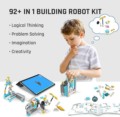 Makerzoid Smart Robot,72-in-1 STEM Educational Toy, Electronic Building Robots Toy, Robotics Learning Kit, Logical Training Kit, DIY Robot Building Set for Kids Ages 6+