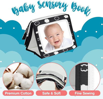 EverLove Tummy Time Mirror - High Contrast Baby Sensory Toys for 0-9 Months