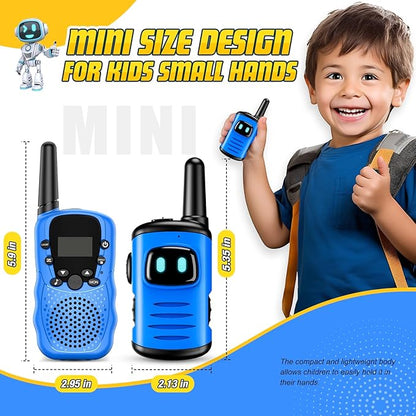 Toys for 3-8 Year Old Girls: comedyfun Mini Robots Walkies Talkies 2 Pack Christmas Birthday Gifts for 3 4 5 6 7 8 Year Old Girls Boys Stocking Stuffers Camping Hiking Toys Age 4 5 6 7 8 Girl Boy