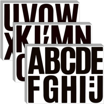 Bemeol 408 Pieces 36 Sheets Letter Stickers Big Font Alphabet Letter Stickers 4 Inch Self Adhesive Letters for Bulletin Board Classroom Mailbox Door Home Decor(Black)