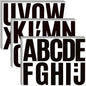Bemeol 408 Pieces 36 Sheets Letter Stickers Big Font Alphabet Letter Stickers 4 Inch Self Adhesive Letters for Bulletin Board Classroom Mailbox Door Home Decor(Black)