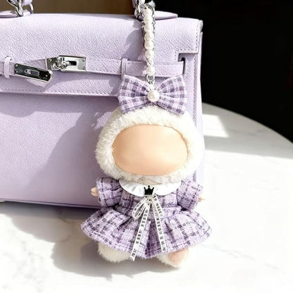 Clothes for LABUBU 17cm Doll (NO Doll), Outfit for LABUBU, Dress and Hairpin Set for LABUBU Dress Up, Fashion and Premium Dolls Accessories for LABUBU (Style O)