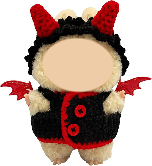 Halloween Clothes for 17cm Doll Outfits, Hat Dress Set for 17cm Dolls, Stylish Adorable Halloween Clothes Accessories (No Doll)