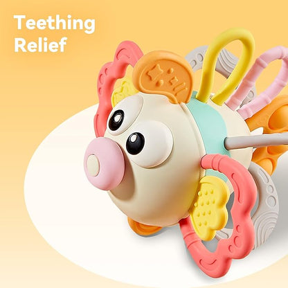 iPlay, iLearn Baby Toy 6-12 Month, Infant Sensory Teething Toy, Toddler Montessori Learning Activity Busy Play Set, Babies Crib Carseat Travel First Birthday Gift 7 9 10 Month 1 2 Year Old Girl Boy