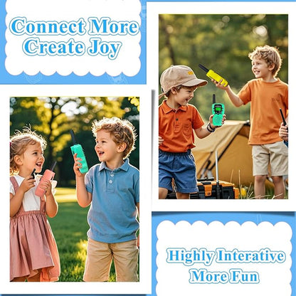 Walkie Talkies for Kids, Walkie Talkie Toys for Girls & Boys, Outdoor Toys for Ages 4-8-12, Built-in Flashlight, 22 Channels, Stocking Stuffers for Kids, Gifts for 3 4 5 6 7 8 9 10 Year Old Girls Boys