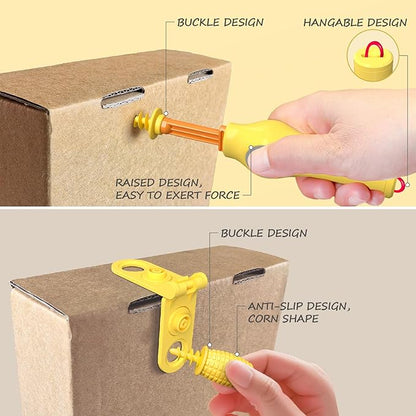 Cardboard Construction Tool Kit for Kids – 132 PCS DIY Cutting Tools & Educational Toys for Family & Team Projects – Creative STEM Building Kit for Boys & Girls Ages 5+