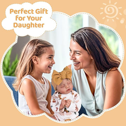 Aori Lifelike Reborn Baby Dolls Real Life Realistic Baby Dolls 20 '' Sleeping Newborn Baby Girl with Rainbow Doll Clothes for Girls 3+