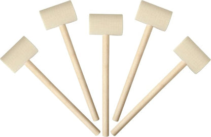 36 Pcs Wooden Hammers for Chocolate, Wood Mallets for Breakable Heart, Small Kids Mallets Crab Hammers