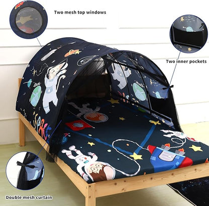 Bed Tent for Kids Lucky Castle Toddler Bed Tent Foldable Game House for Children Play Tents for Girls Boys Sleeping Canopy Playhouse