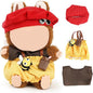 Doll Clothes for Labubu(NO Doll), for 17/15cm Plush Dolls, Clothing Suit Toy Figurine Outfit Set Dress Up with Kawaii Style Accessories, Multicolour Overall and Cute Hat or Headwear (LB90)