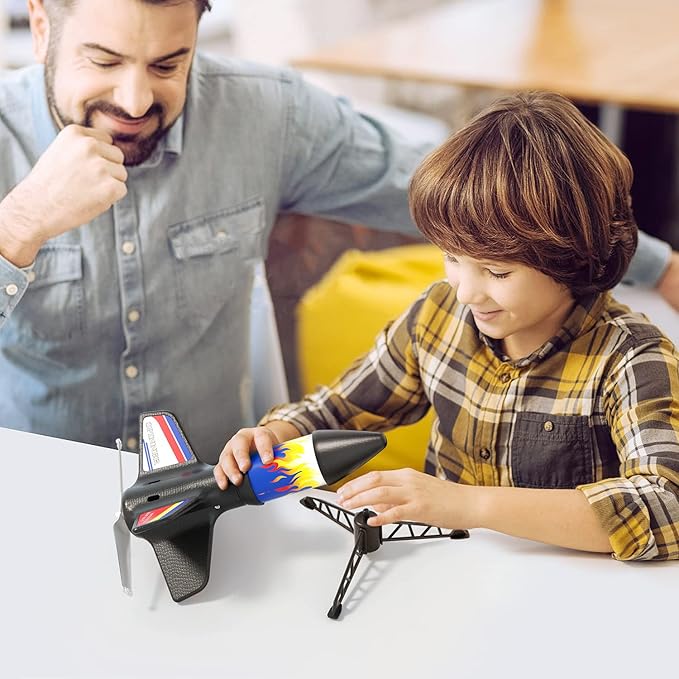 Flying Launcher for Kids - Electric Flying Toys with Parachute Recovery - Eco-Friendly Toy with Unlimited Re-Launch - Great Birthday Gift