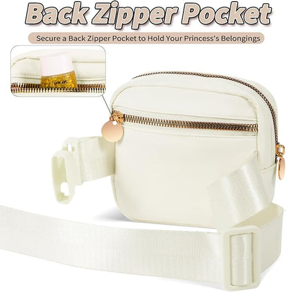 Birthday Gifts for 2 3 4 5 6 7 8 9 10 11 Year Old Girls - Mini Fanny Pack Cute Crossbody Bag Belt Bag Trendy Stuff,Graduation Gifts for Girls Teens Kids Daughter Sister Her - Cream,B