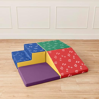 ECR4Kids SoftZone Little Me Corner Climber, Toddler Playset, Assorted, 4-Piece
