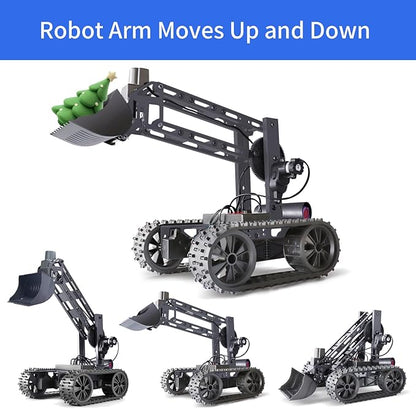 VANLINNY Robot Kit, STEM Toys for Boys Age 8-12, Robotic Arm for Kids Age 8+, 4-DOF Electronic Programming DIY Robots for Girls, Educational Science Building Kit, Cool Birthday Gifts for Kids.