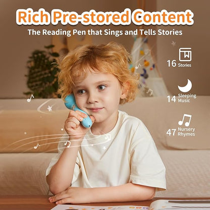 alilo Talking Pen Books Sets for Toddlers 2-6, Kids Learning Electronic Toys, Early Educational Gifts for Boys Girls, with 3 Interactive Audio Sound Books, 100 Talking Flash Cards, Alphabet