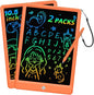 LCD Writing Tablet Doodle Board, Colorful Drawing Pad, Electronic Drawing Tablet, Drawing Pads,Travel Gifts for Kids Ages 3 4 5 6 7 8 Year Old Girls Boys (10.5 inch, Orange&Orange)