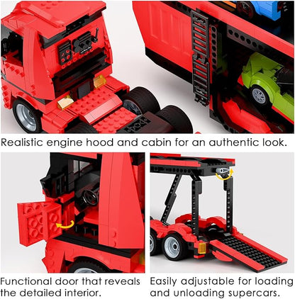 Micro Brick Car Transportation Building Blcok Set - Kids Toy Train Building Set, Ages 8+ - Gift Ideas for Boys & Girls Birthdays