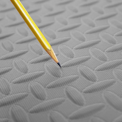 IncStores 1/2 Inch Thick Diamond Soft Foam Flooring Tiles | High-Density Interlocking Foam Tiles for Rugged Style in Your Home Gym, Playroom, and More | Grey, 16 Tiles