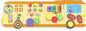 BlueWood School Bus Wall Busy Board Panels, Toddler Learning Activity Center, Montessori Philosophy Sensory, Educational Toys, Conducive to All-Round Development