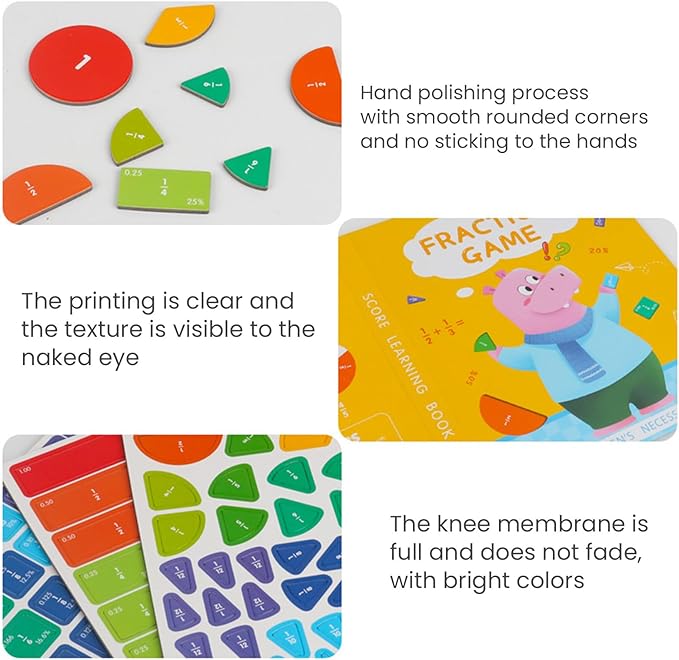 Magnetic Fraction Demonstration Book, Magnetic Fraction Tiles, Magnetic Fraction Disc Set, Magnetic Math Master Set - 102 PCS, Educational Fraction Puzzle for Teaching (Dinosaur, 2, Set)