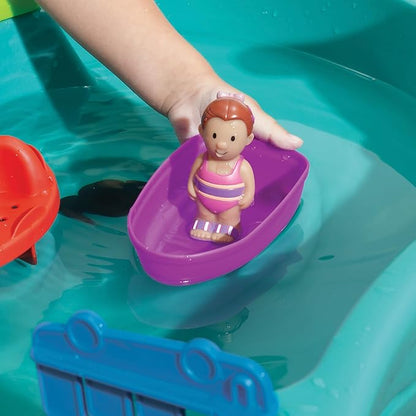 Step2 Splish Splash Seas Water Table, Kids Water Table Activity Sensory Playset, Summer Outdoor Toys, 9 Piece Water Toy Accessories, For Toddlers 1.5+ Years Old, Blue & Purple