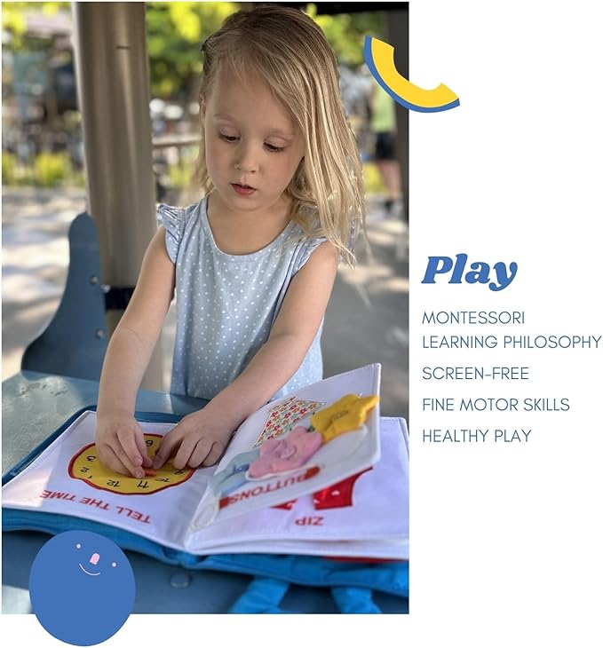 My Quiet Book - Toddler Plane Activities, Car Airplane Montessori Busy Board Book for Toddlers 1-3 - No Parts to Get Lost - Gifts for 1 2 3 4 Year Old Girl, Birthday Gifts Toys Age 2-4