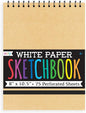 OOLY DIY Cover Large Sketchbook, 8 x 10.5 Inches White Paper Sketchbook Drawing Book for Kids, Artists Drawing Pad for Gel Pens