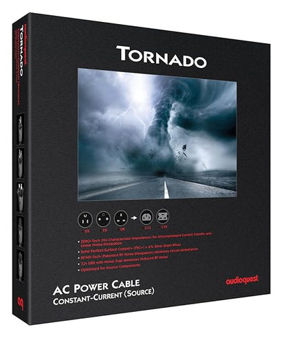 AudioQuest Tornado Constant-Current (Source) Power Cable - 2m - 1 x C13 > 1 x 3-Prong Wall Plug