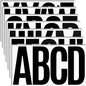 Bemeol 190 Pcs 35 Sheets Bulletin Board Letters for Classroom Large 6 Inch Alphabet Letter Stickers Self Adhesive Letters for Bulletin Board Display Home School(Black)