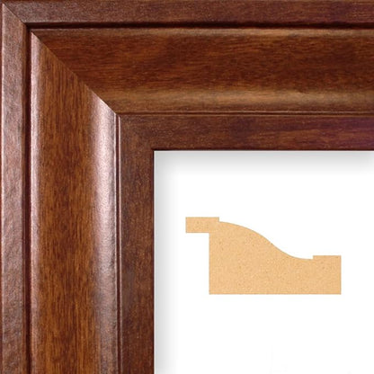 Canvas - Personalized Blue Oceans World Push Pin Travel Map with Brown Frame