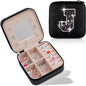 Travel Jewelry Case - Personalized Jewelry Box for Women,Small Jewelry Organizer Cute Jewelry Organizers and Storage Aesthetic,Travel Essentials Birthday Gifts for Girls Women | Black,J